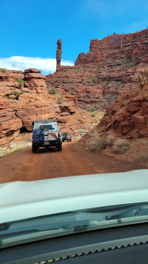 Margey Green's Toyota Tacoma on Onion Creek Trail in Moab, UT