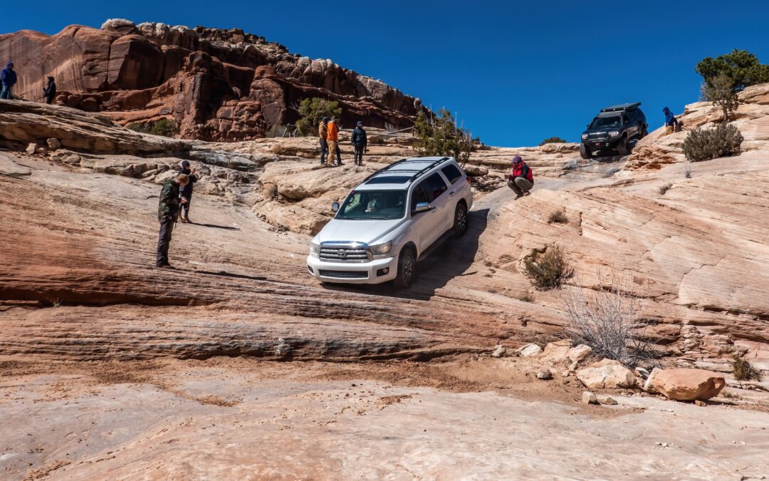 2008 Toyota Sequoia at Wipeout Hill. Rogue Overland 2023 Expedition. Moab, Grand County Utah USA